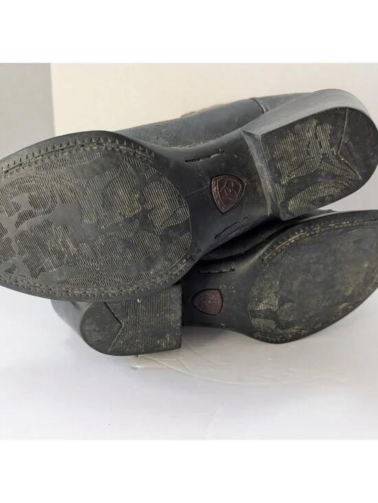 Ariat Heritage R Toe Western Boots Black Leather Women’s 7B Style 15701 Cowboy - Picture 7 of 16